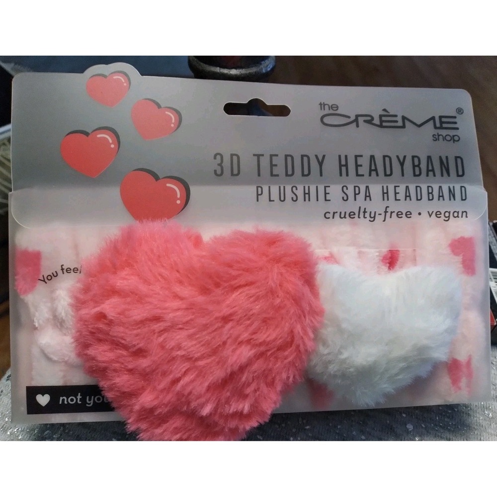 The Crème Shop‎ 3D Teddy Headyband Plushie Spa Headband Sweetheart Valentine
